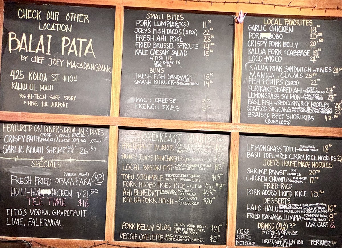 Joey's Kitchen Napili Menu - Image 4